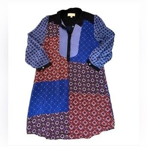Anthropologie Moulinette Soeurs 100% Silk Multi Colored Dress